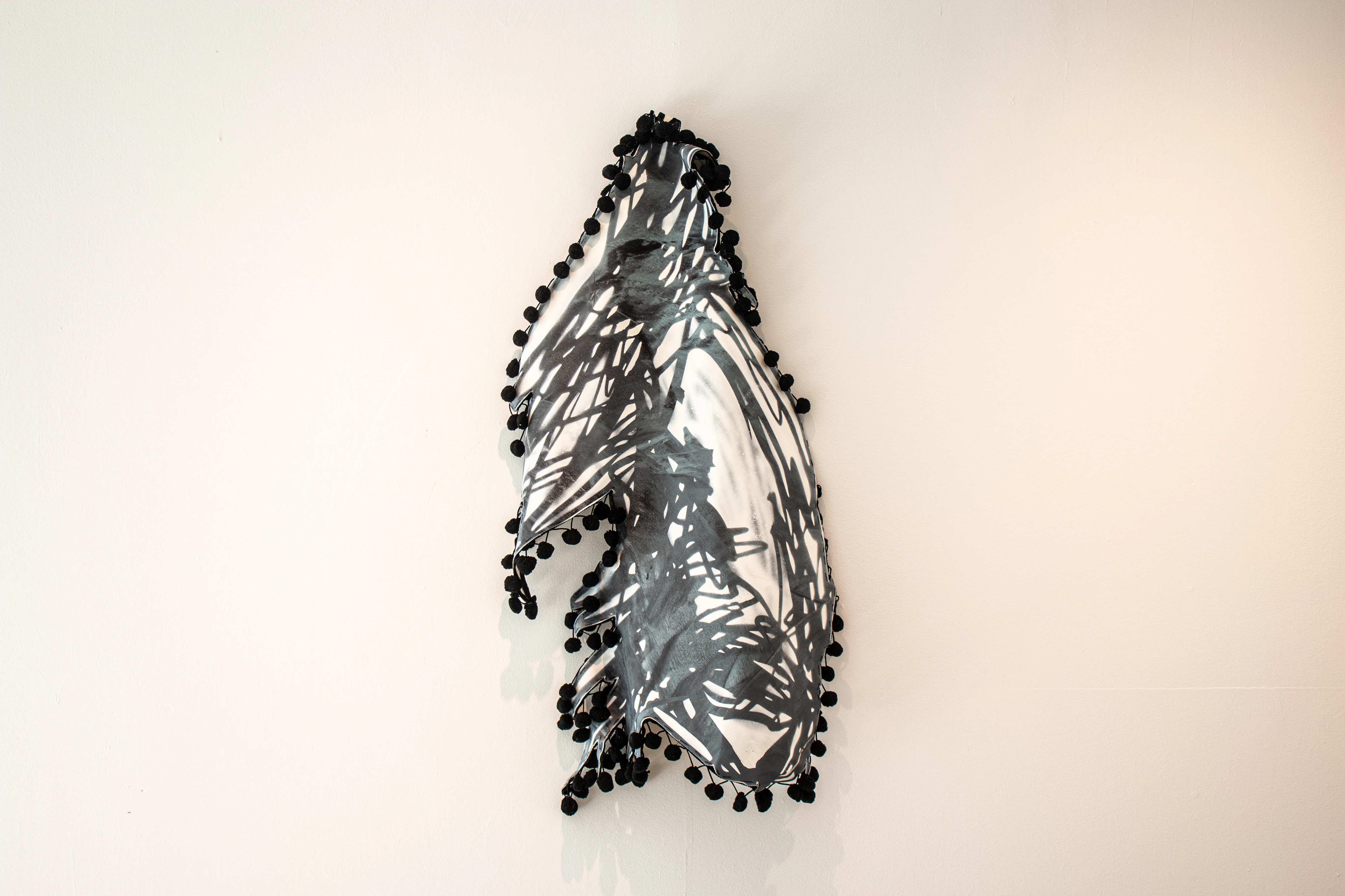 The Quality of Being Soft, 2021. A second cut-canvas form from the series.